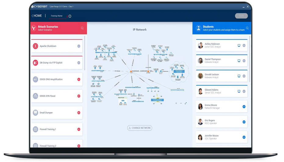 Cyberbit Interface Stareup