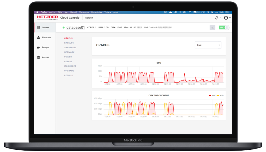 Hetzner Interface Stareup