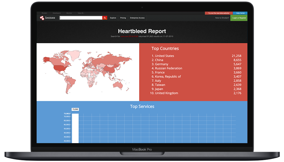 Interface Shodan Stareup